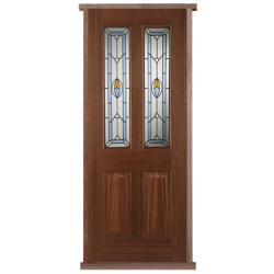 Edwardian Blue Hardwood External Pre-hung Door Set